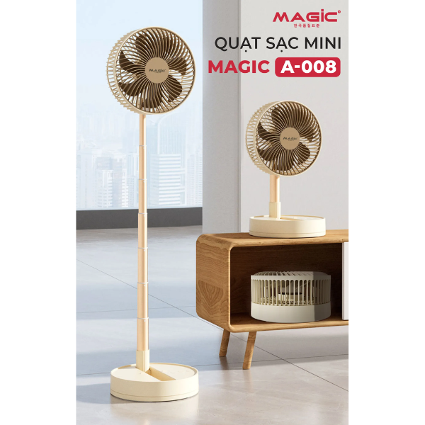 Quạt mini Magic A-008 55W – Quạt để bàn 3 cấp độ gió, tiện lợi và mạnh mẽ